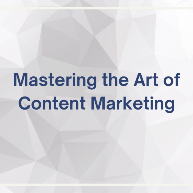 Content Marketing is the key to organic marketing.