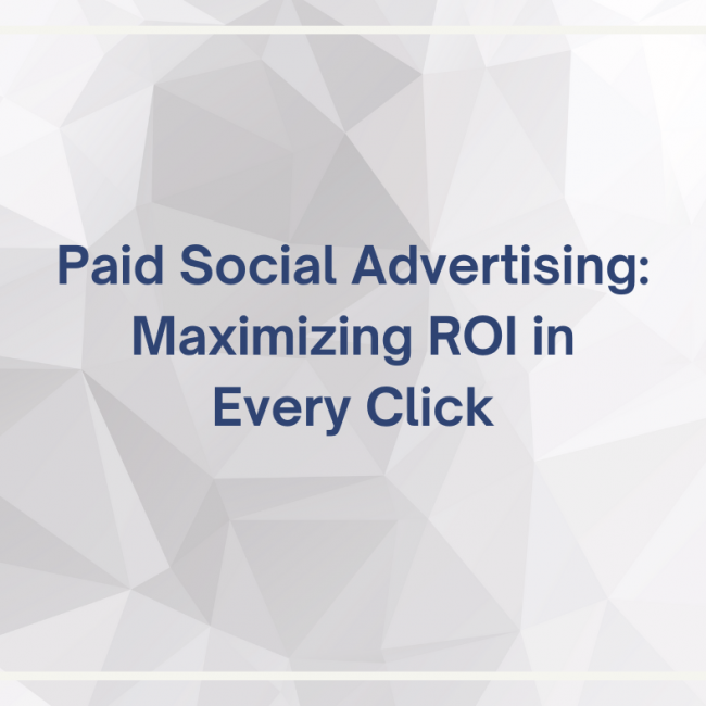 Paid Social Advertising